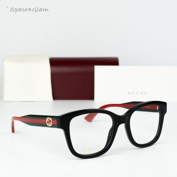 Gucci Women Eyeglasses Black Demo Square GG1863O 001 NEW AUTHENTIC - Picture 1 of 8